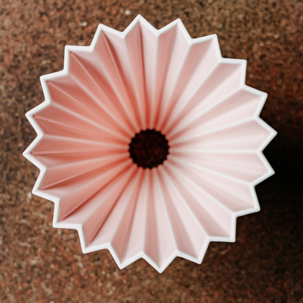 Origami Ceramic Dripper - Matte Pink (Size M)