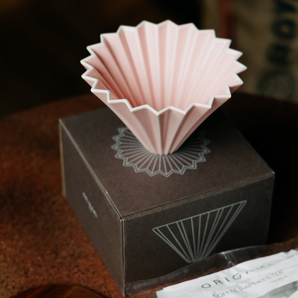 Origami Ceramic Dripper - Matte Pink (Size M)