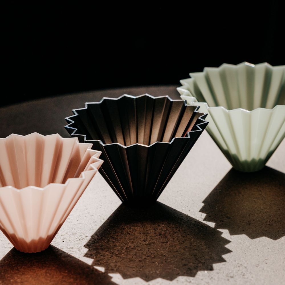 Origami Air Dripper in Matte Green at Trading Post Coffee Roasters