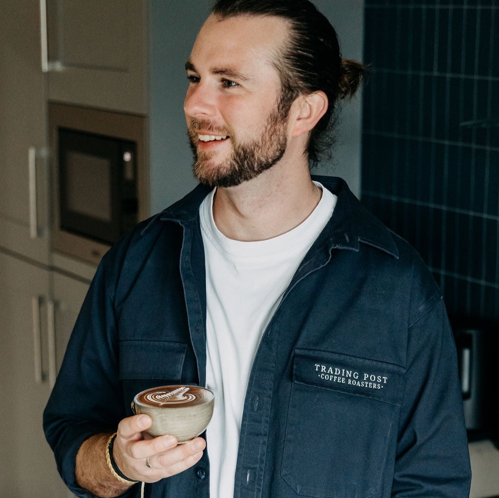 Trading Post Navy Blue Embroidered Overshirt